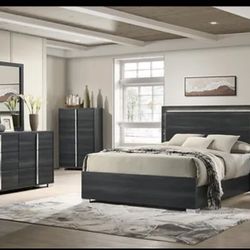 NEW 4pc BEDROOM FURNITURE SET QUEEN 699 - KING 799 - BED MATTRESS ARE AVAILABLE 