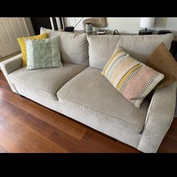 Beige 80” Sofa - Living Spaces Couch