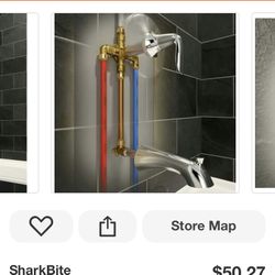 SharkBite 1/2 in. Push-to-Connect Brass Shower/Tub Installation Kit