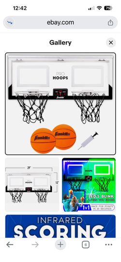 Dual Hoops- Basketball- Over The Door- Backboard Lights up- BRAND NEW!!