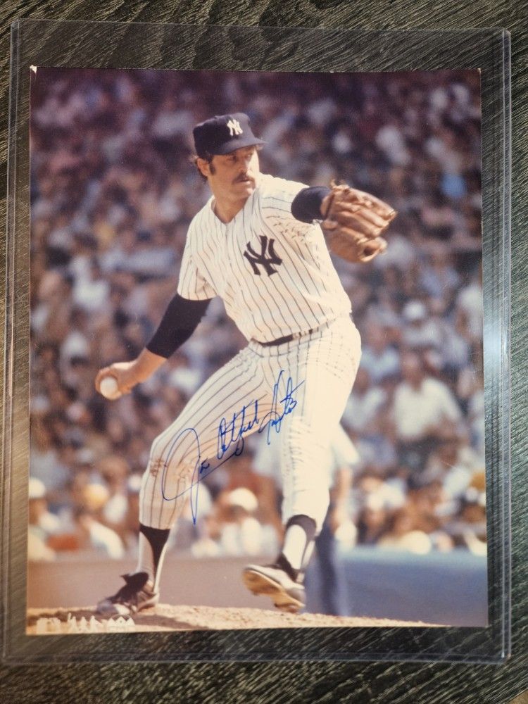 Signed Jim Catfish Hunter New York Yankees 8x10 Photo Autograph MLB Baseball Picture Auto