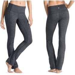 ATHLETA Heathered Light Grey Straight Leg Legging Pants NEW