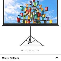 120” Projector Screen W/ Stand 