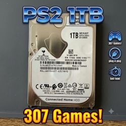 1 TB HDD for PlayStation 2 (PS2) OG Fat Model Full!