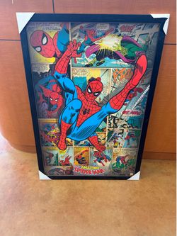 Marvel Spider-Man Framed Poster Comic Art Medium Licensed Wall Decor