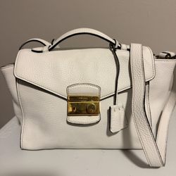 Slightly Used (Prada White Leather Handbag) 