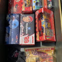 2000s Nascar Collectible hotwheels, toys, knifes, lighter, cards