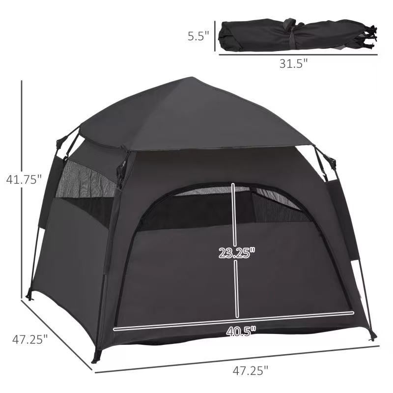 Pop Up Dog Tent for Extra Large and Large Dogs with Carry Bag, for Beach, Backyard, 