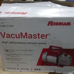 Robinair ROB-15500 () VacuMaster Economy Vacuum Pump - 2-Stage, 5 CFM NEW. OPEN BOX. BOX WAS OPEN FOR INSPECTION.