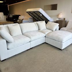White Cream Modular Cloud Sofa — WAREHOUSE BOUTIQUE SALE 