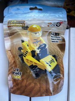 Edukie Kart Racing Pull Back Building Block 