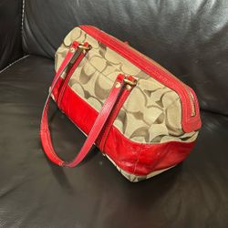 Coach Signature Stripe Satchel