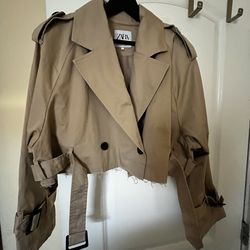 Zara oversized cropped jacket