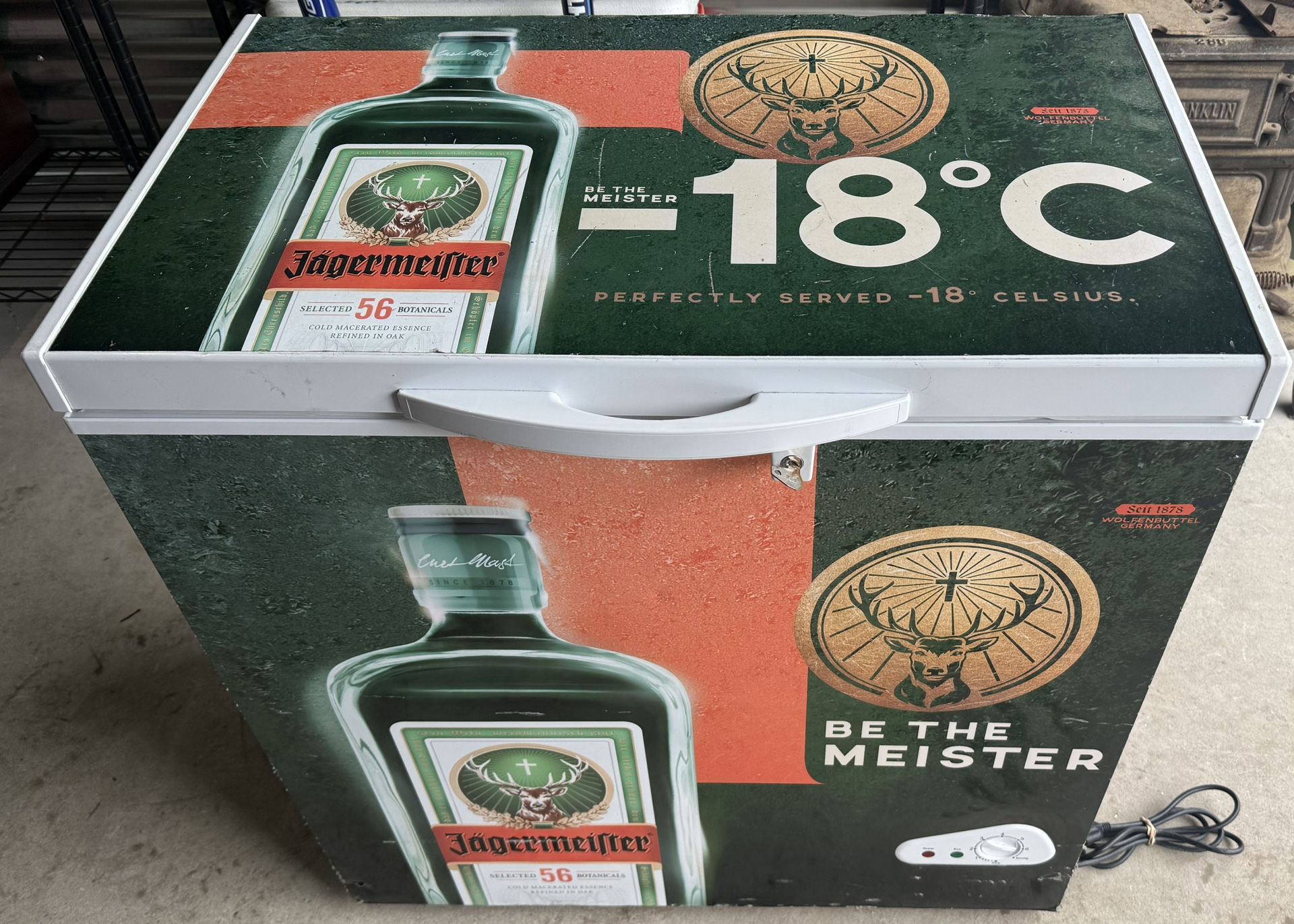 Jagermeister Floor Freezer Chest 33”L x 19”W x 32”H
