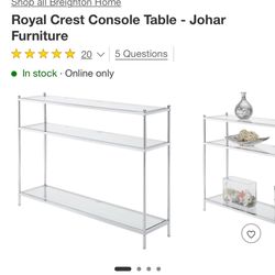 Used Console Table - Medium Silver