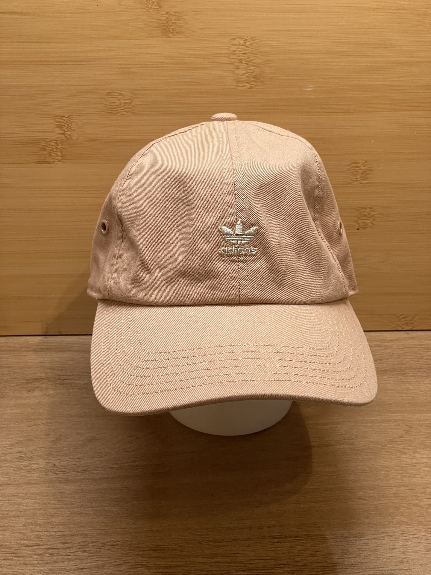 Pink Adidas adjustable hat cap white logo