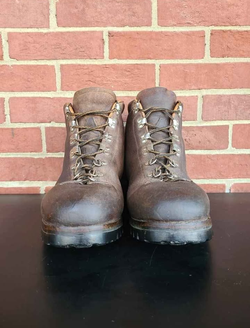 "Vintage Pivetta for DMC Split Hide Mountaineering Hiking Boots with Vibram Sole. Size 13 US men's.