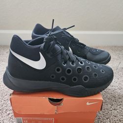 NIKE Air Zoom Hyperquickness Shoes 2015 Black Silver 749882 001 Size 12 Rare Brand NEW