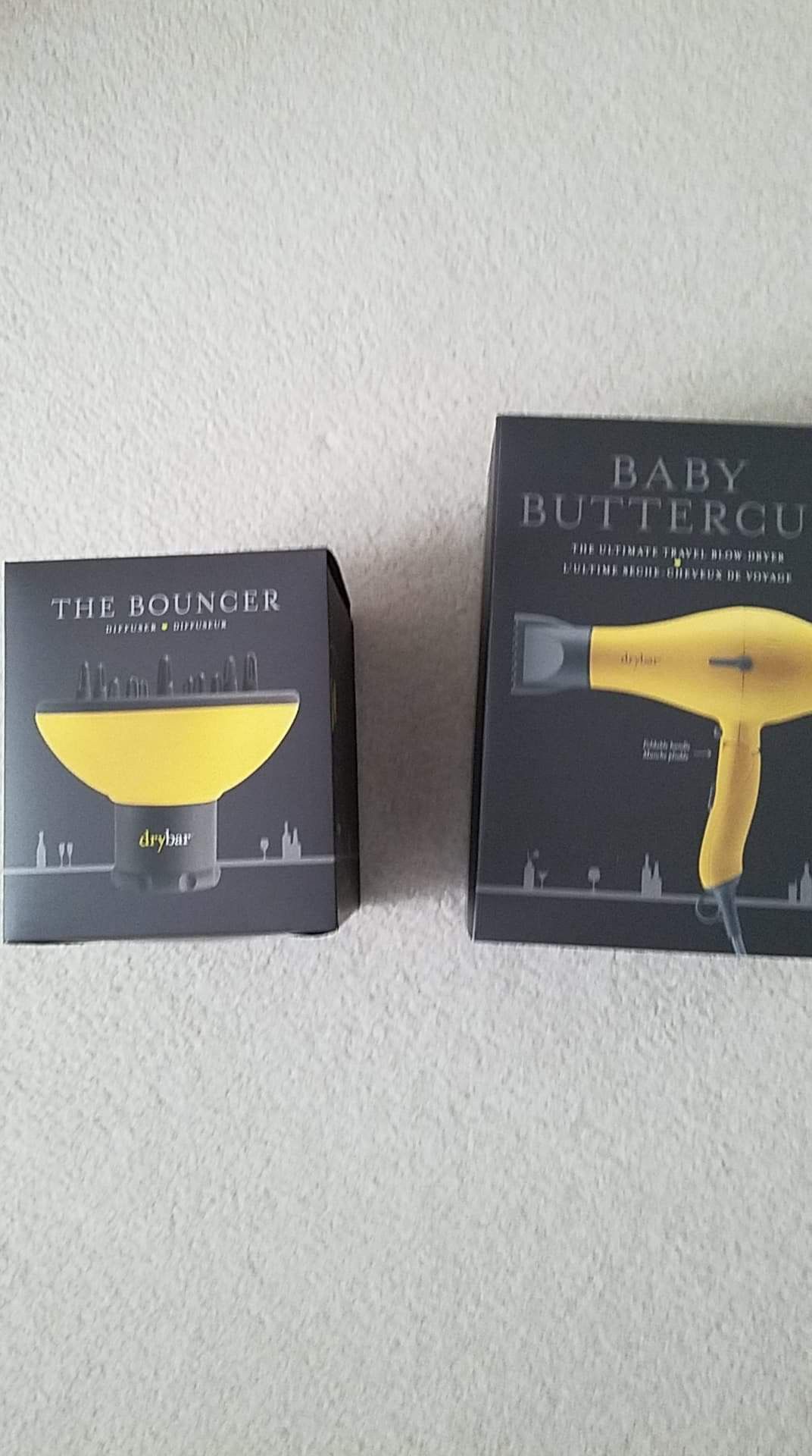 drybar Baby Buttercup Hair Dryer and The Bounce Diffuser