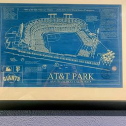 MLB Original Stadium Blueprint $150