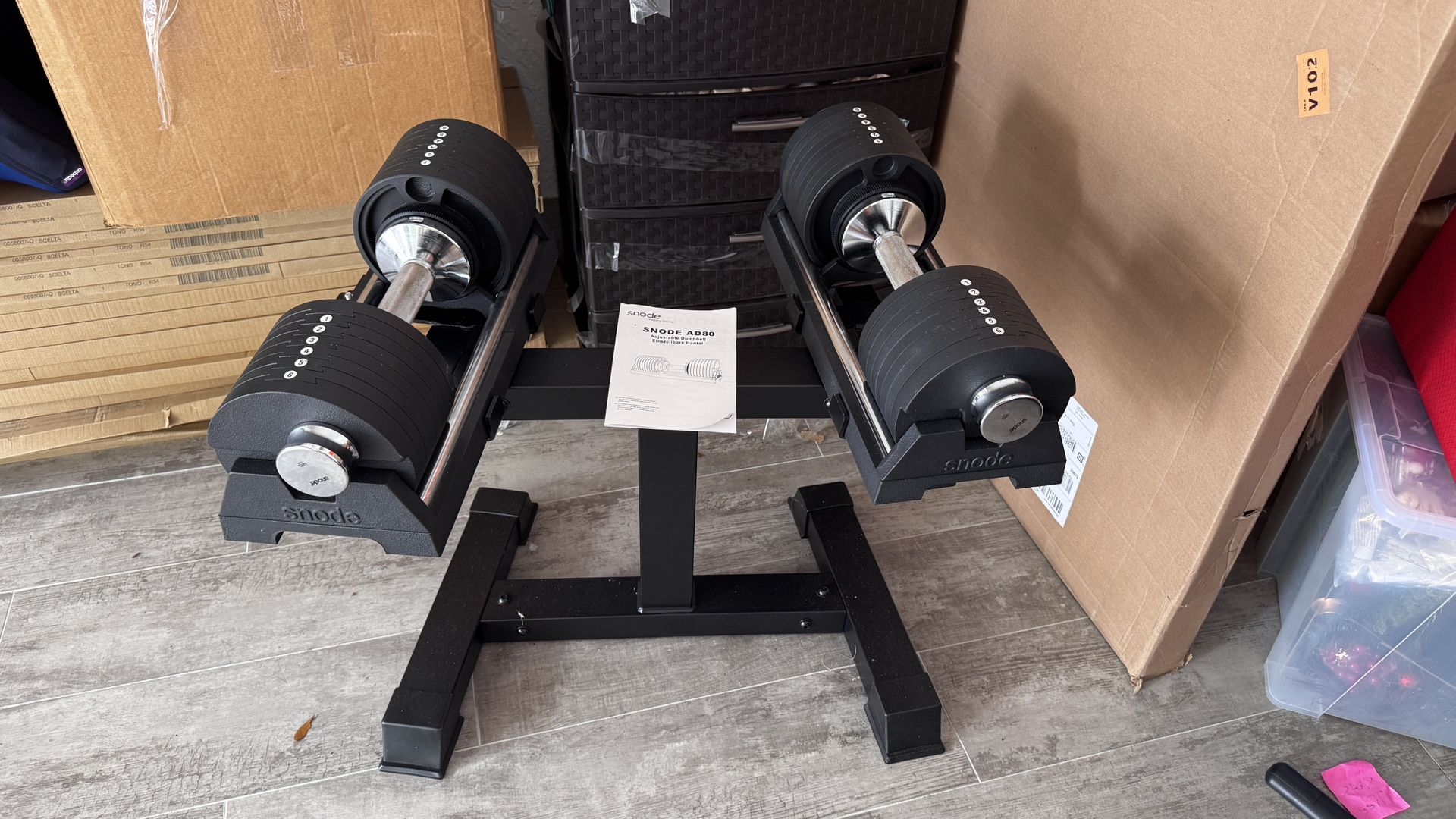 Snode dumbbells & Stand 