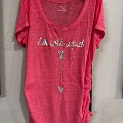 Valentine's Maternity Shirt Size Large 