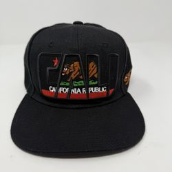 California Republic Snapback Adjustable Hat Black