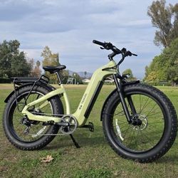 Fat Tires Electric Bike Step Thru Long Range