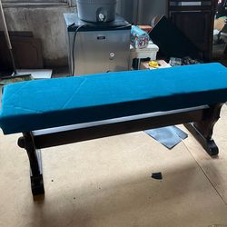 Velvet royal blue bench
