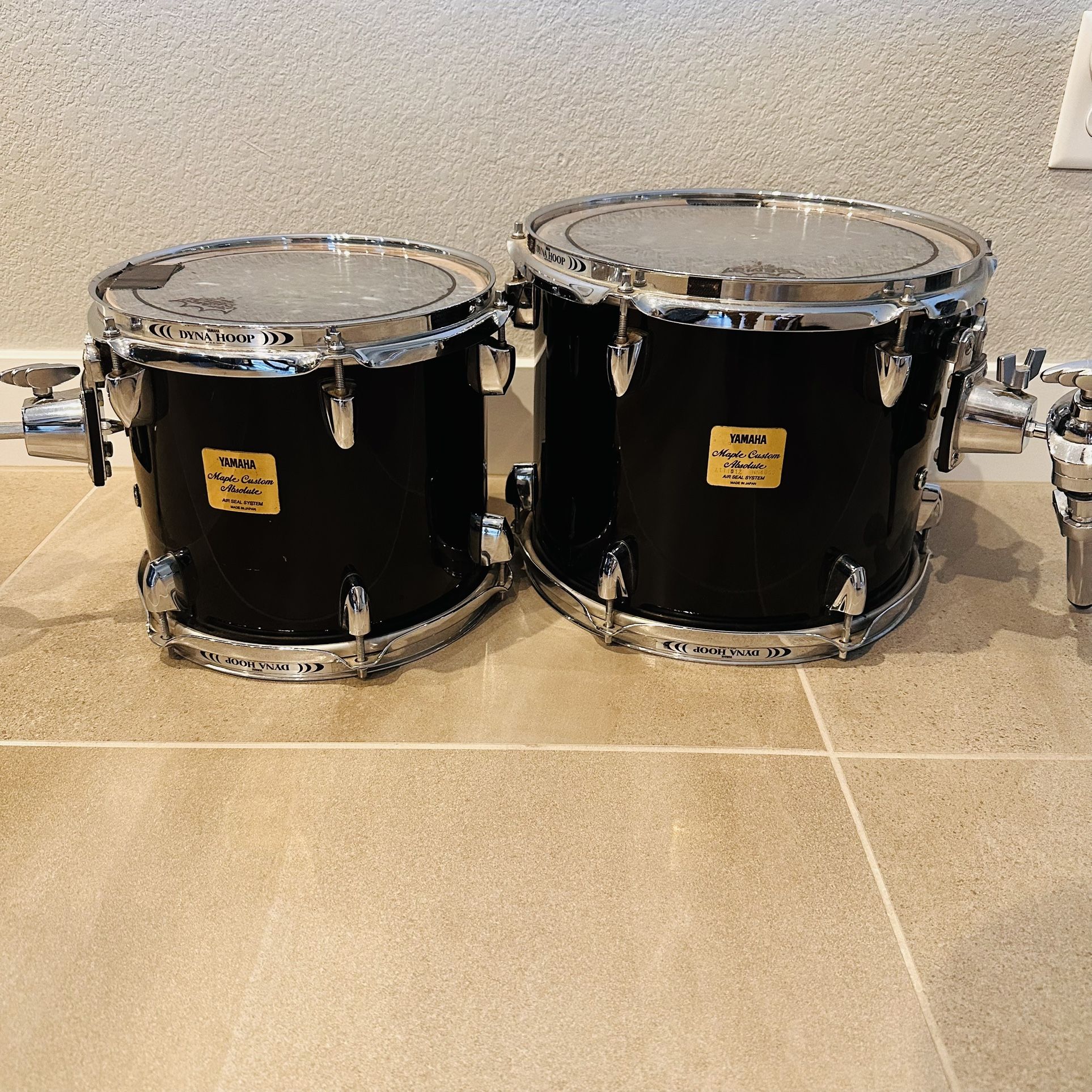 10/12” Yamaha Maple Custom Absolute Tom Drums