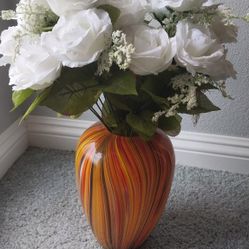 Glass Vase With Flowers