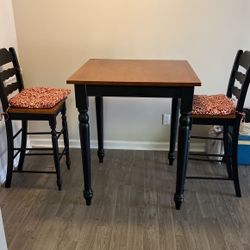 High Table Dining Set W/2Bar Stools/Chairs