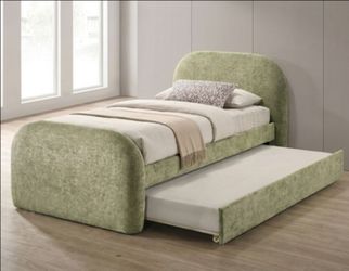 Brand New Green Twin Size Bed Frame w Trundle Bed (Available in Full Size)