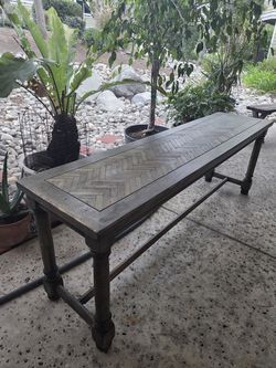 71" Herringbone Wood Console - Sofa Table - Project Piece