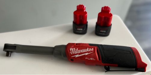Milwaukee M12 FUEL Cordless Ratchet with 2 Batteries