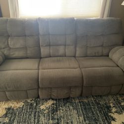 Couch with recliner/rocker