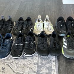 8 Pairs Of Shoes Nike, Adidas, ASICS 