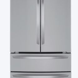 LG Standard-Depth 26.9-cu ft 4 -Door 36-in Wide French Door Refrigerator with Ice Maker with Water Dispenser 