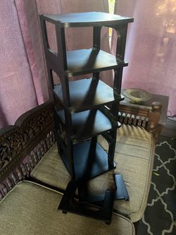 Black 5-Tier adjustable shoe Rack