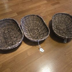Baskets Wickers Each $10 Or 3 For 25