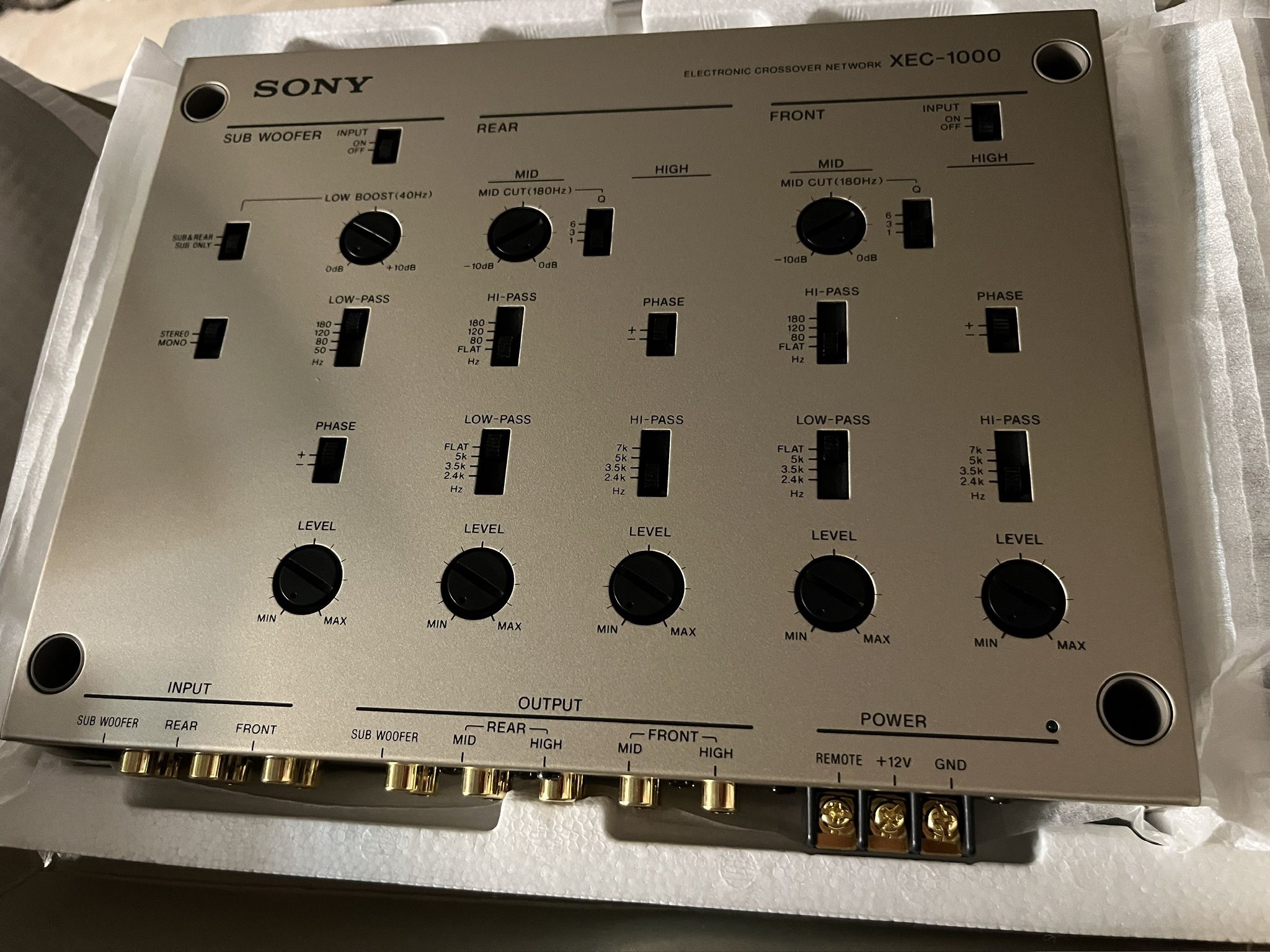 Sony XEC-1000 Electronic Crossover Network - Vintage - Made in Japan