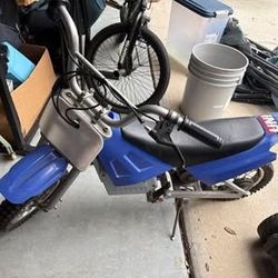 Razor MX350 Dirt Rocket electric dirt bike. 