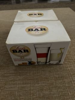 Luigi’s Bar 6 Assorted Blown Crystal Shots /Two Boxes 