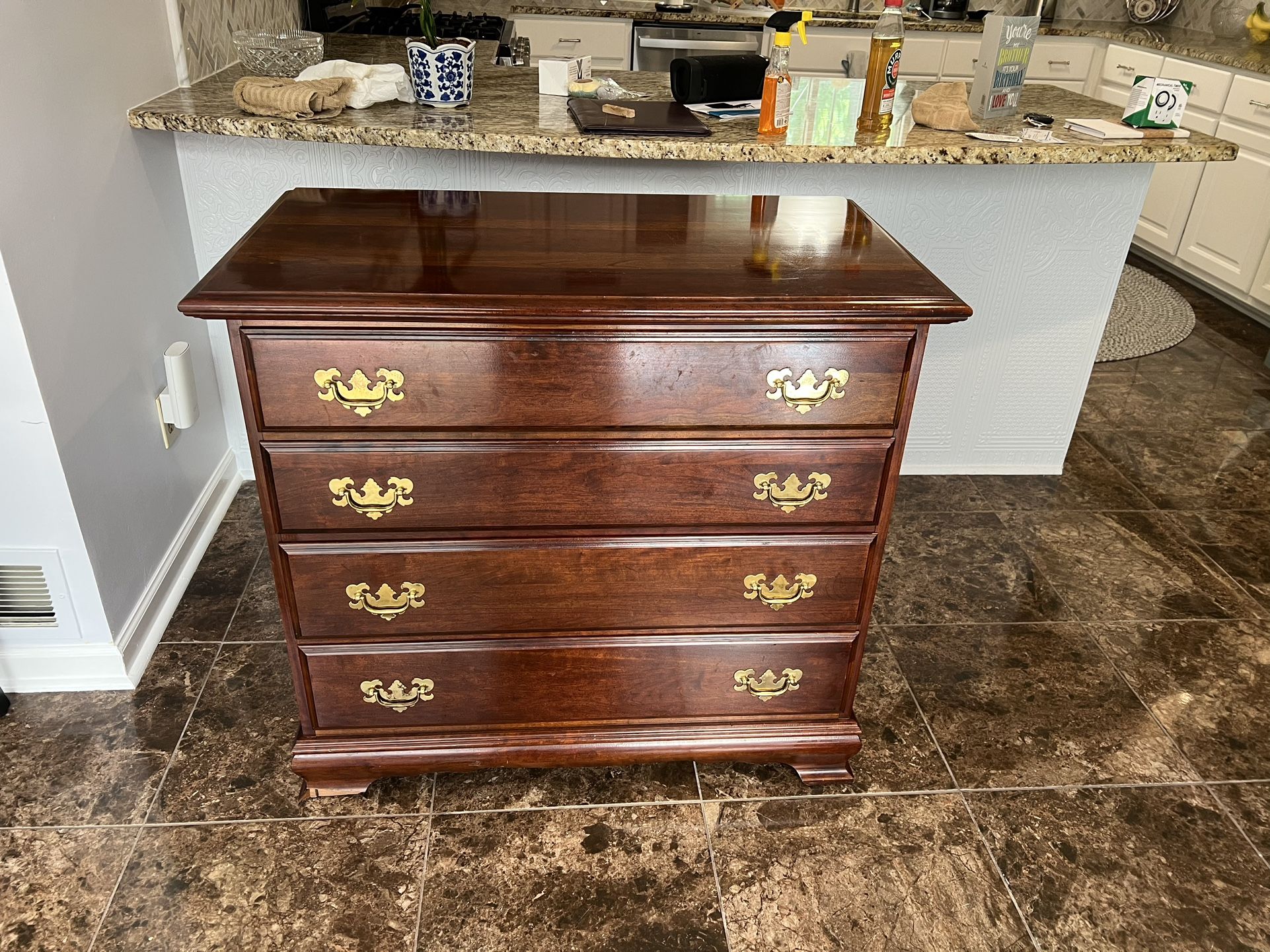 Dresser 5 Drawers Cherry Wood