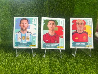 Panini World Cup Ronaldo, Messi and Lamine Yamal