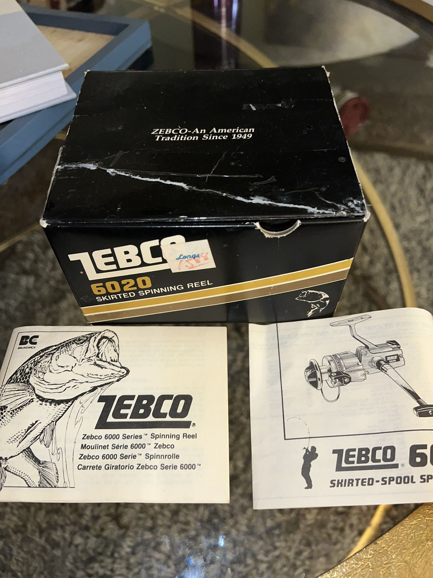 Vintage Zebco 6020 Spinning Reel Box & Inserts NO REEL! Box Only