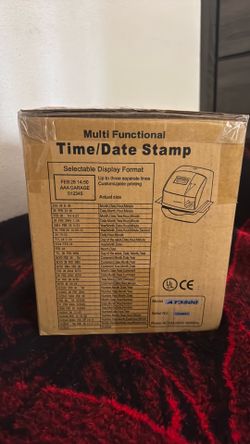 Multifunction Time/Day Stamp & Magnetic Label Holder BRAND NEW
