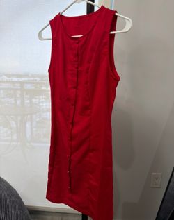 Adjustable red dress