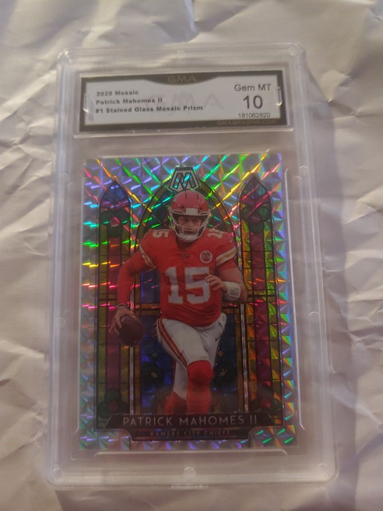 2020 Panini Mosaic Stained Glass Patrick Mahomes II Chiefs Gma 10 GEM MINT