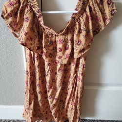 Forever 21 Mustard Yellow Shirt Dress